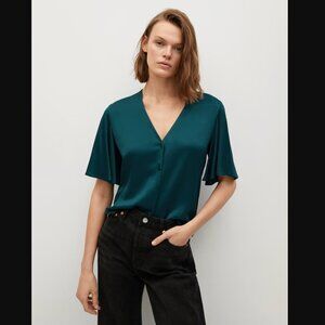 Mango Satin finish flowy blouse (2)